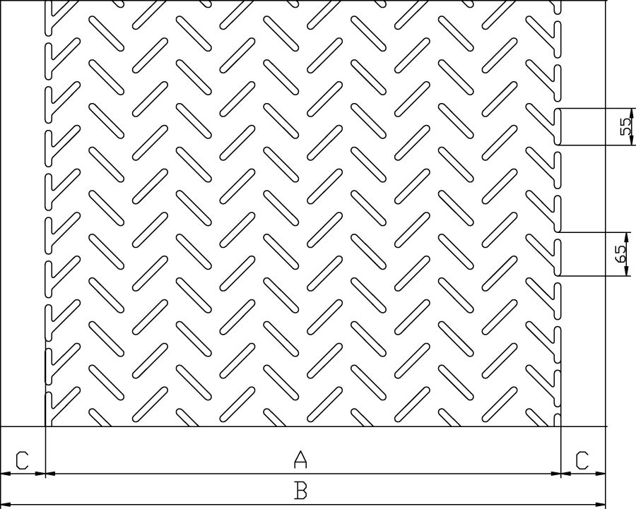 30° Inclination multi Corss Strip Pattern Rubber Conveyor Belt