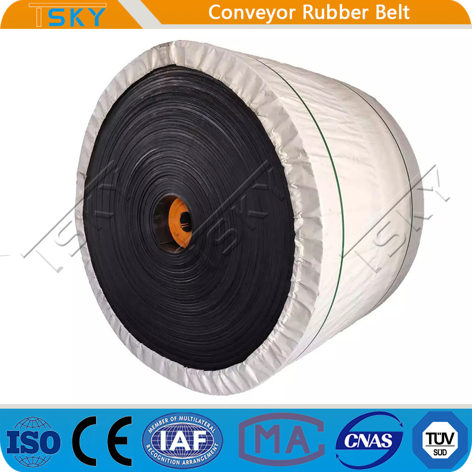 EP450/3 Cotton Canvas Textile Fabric Rubber Conveyor Belt for Construction